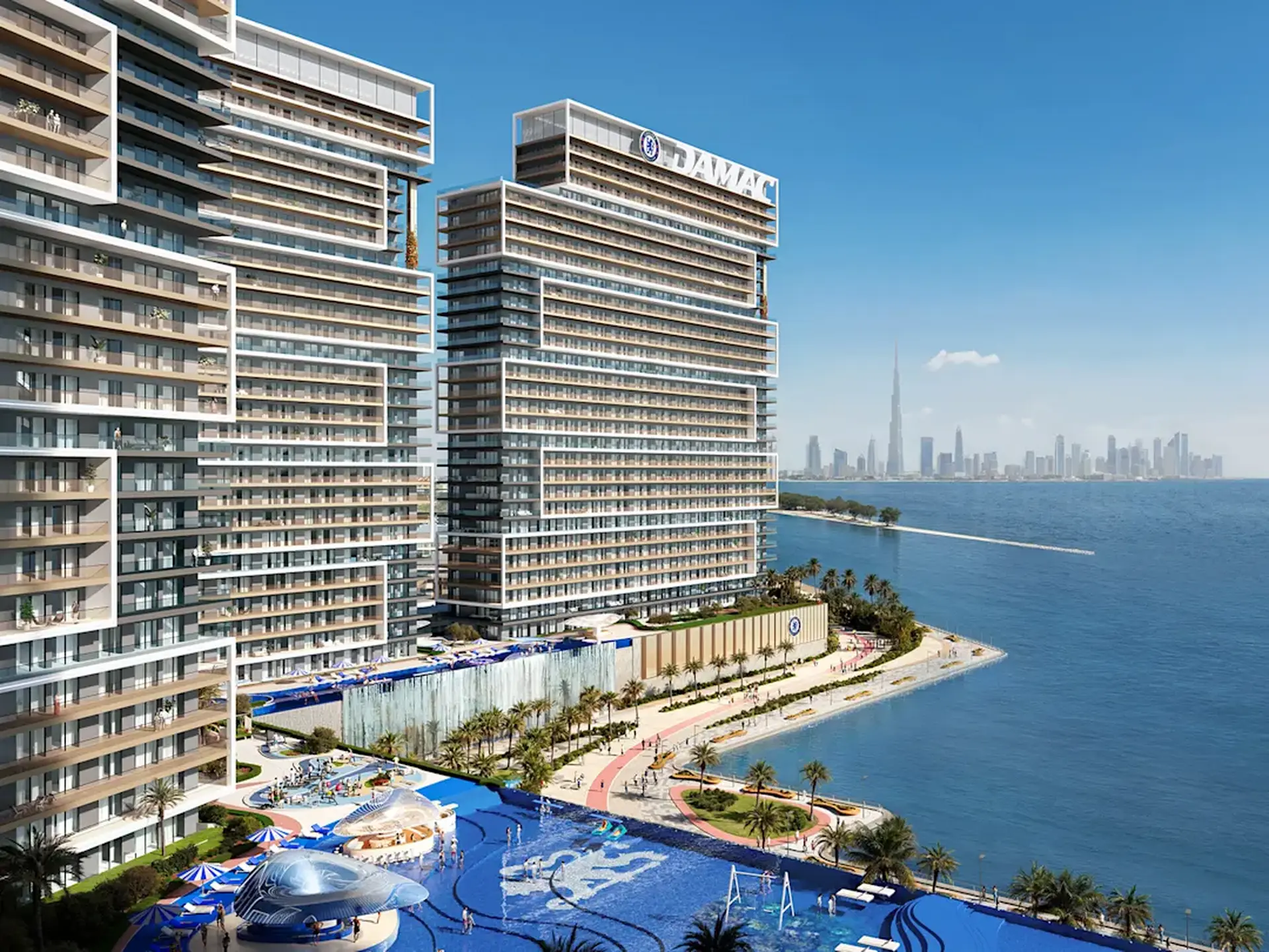 Chelsea Residences by DAMAC luxury branded waterfront towers in Dubai Maritime City