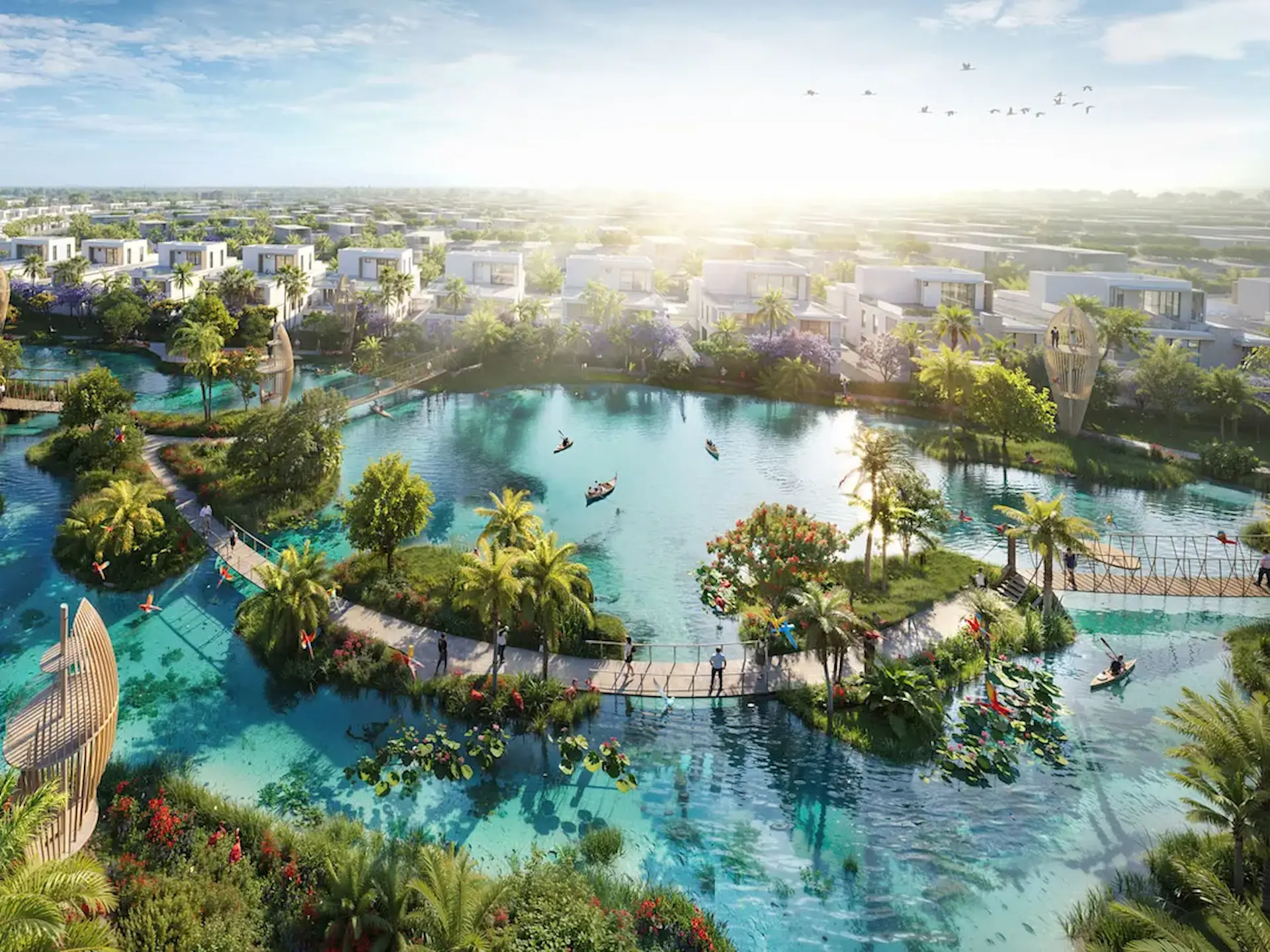 DAMAC Islands 2 luxury villa interior with private crystal lagoon views
